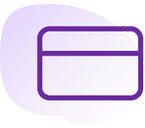 Icon of a medicare card with light purple background